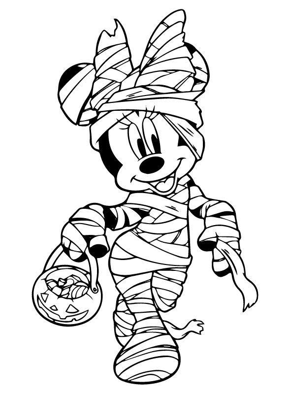 Kids-n-fun.com | Coloring page Disney Halloween Minnie Halloween
